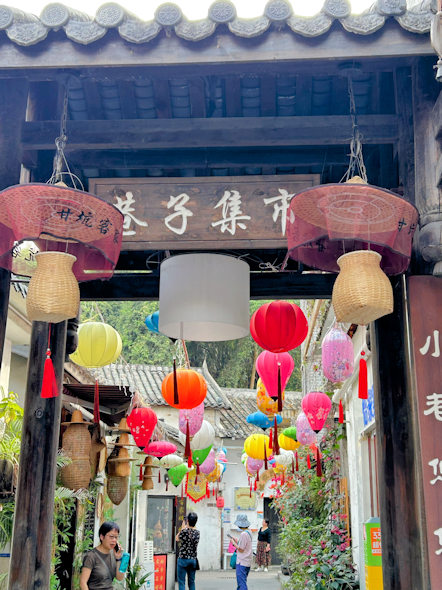 深圳の観光地、甘坑古鎮の小吃街