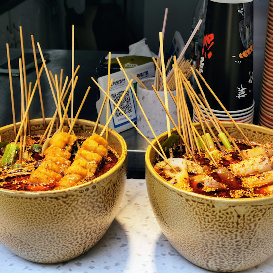 深圳の観光地、甘坑古鎮の小吃街