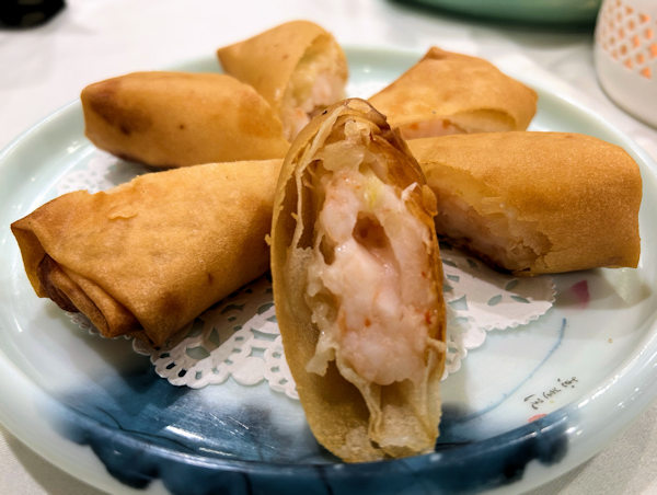 深圳の飲茶ーエビ春巻