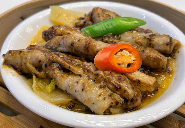 深圳の飲茶ー豚の大腸蒸し