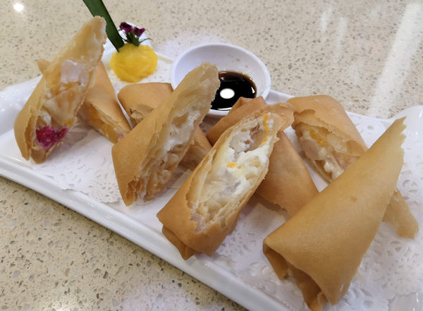 深圳の飲茶（蘩楼、エビ春巻）