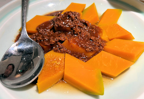湖南料理のカボチャ蒸し