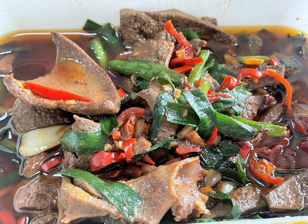 湖南料理のレバニラ炒め